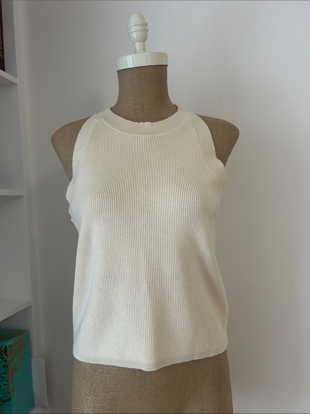 Ardene Cream Knit Halter Tank